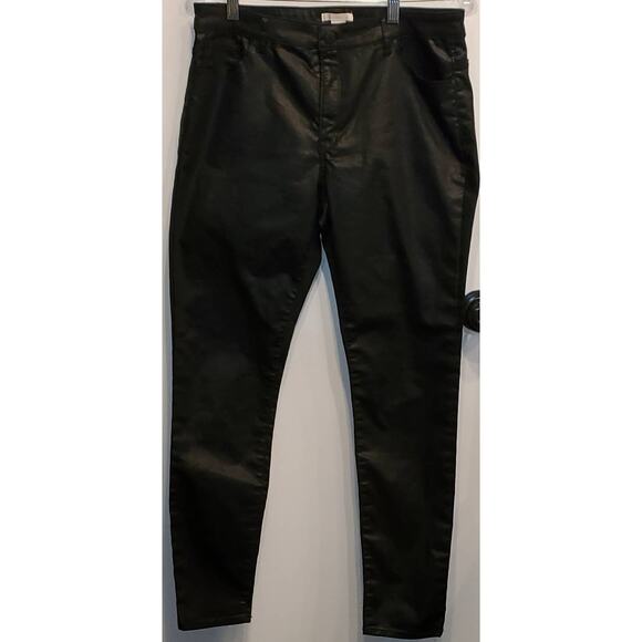 H&M Women's Black Pants with Shine Pants Size 14 - Picture 1 of 7